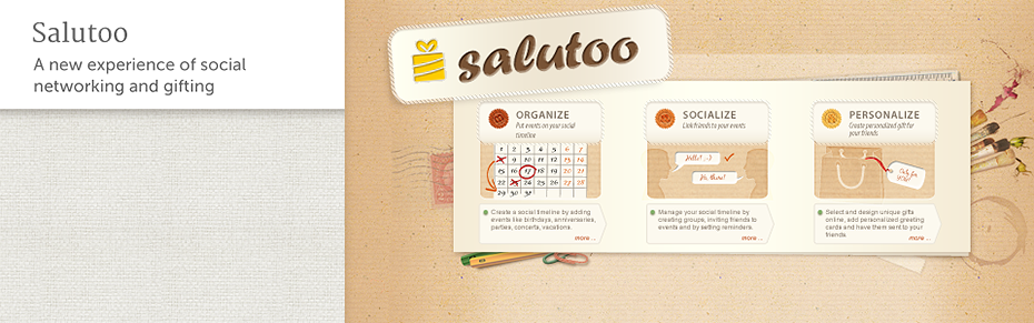Landing page and UI design
